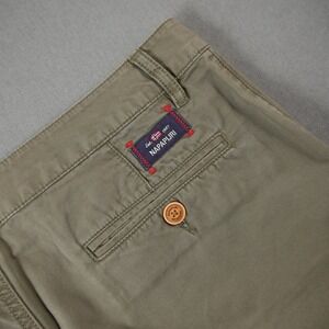 Napapijri Chino Norwegian Shorts Mens 32 Green 8" Geographic Utility Casual